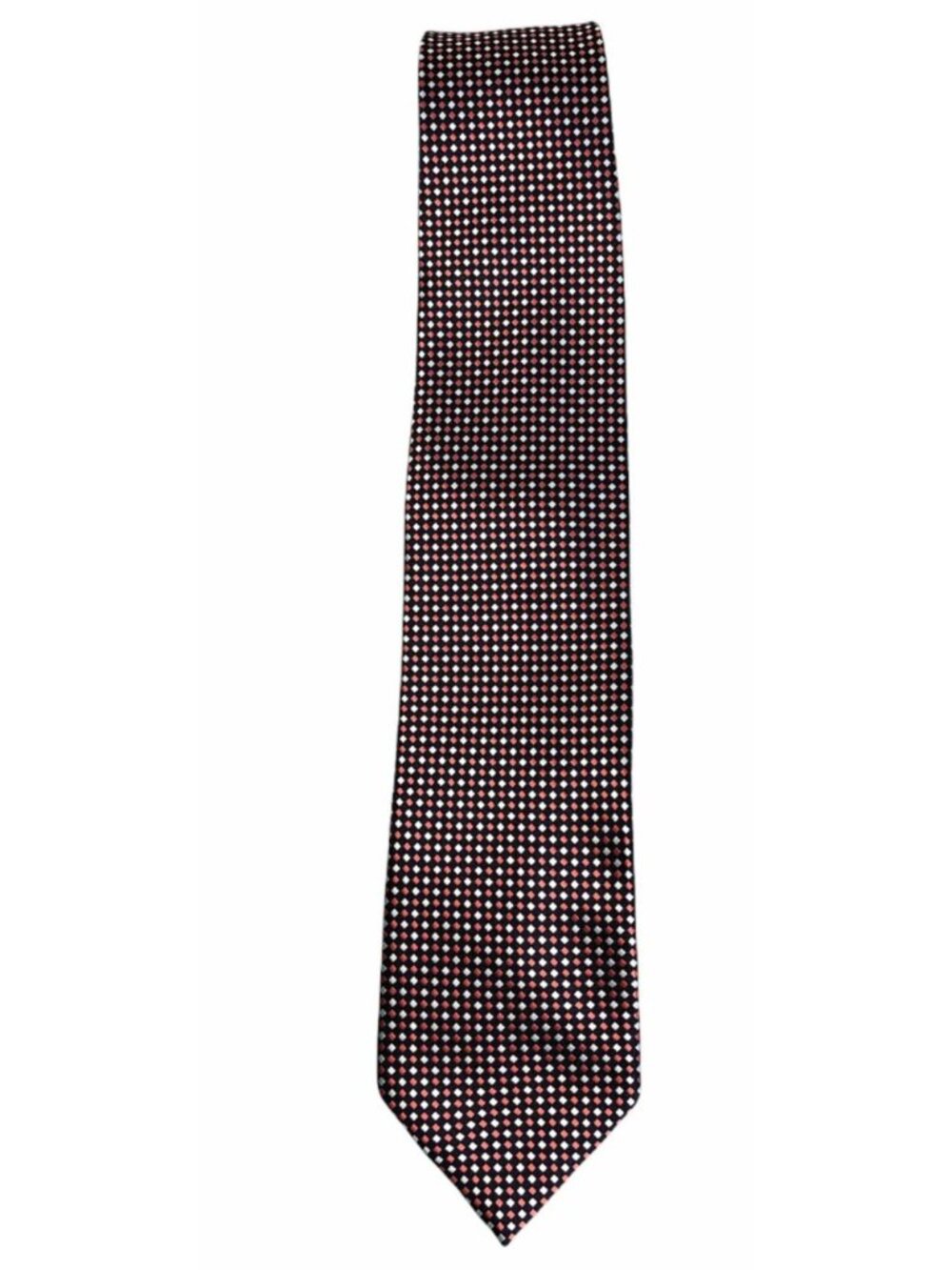 Alexander Julian Tie Colours Mens Neck Tie Red Blue Gray Checked Diamond Geometr
